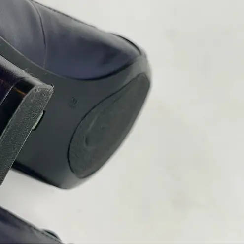 Easy Spirit LEATHER SLIP ON HEEL 8.5 W/2” HEEL DARK PURLE PREOWNED