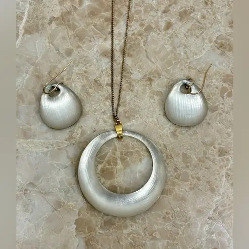 Alexis Bittar Lucite Necklace and Earrings Jewelry set