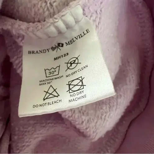 Brandy Melville  Rare Cropped‎ Hooded Sweatshirt Lavender Color