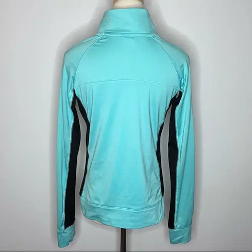 PINK - Victoria's Secret PINK VICTORIA’S SECRET Pink Ultimate Mint Blue Green Half Zip Pullover Small