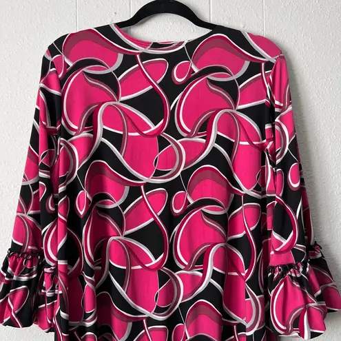 Venezia Womens Top 18/20 Party Cocktail Event Dressy Romantic Feminine Stretch Pink