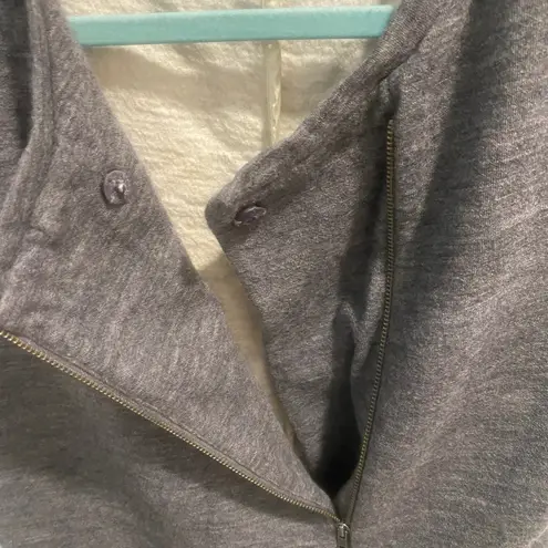 J Brand  GRAY OFF CENTER ZIP UP WOOL TOP S