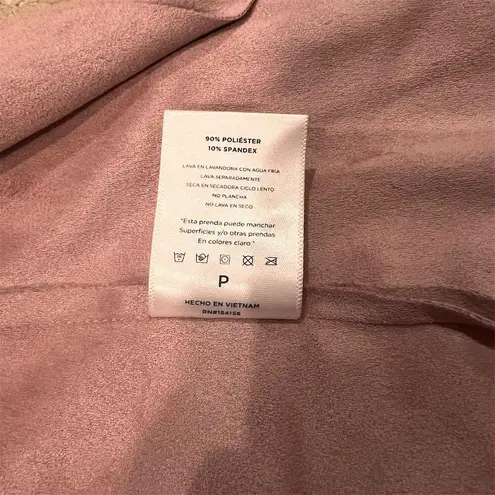 Mote Women's Drape Front Jacket Pink Size S Asymmetrical Zip Casual