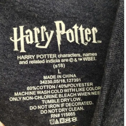 Harry Potter NWT Juniors Size Large Hogwarts Quidditch Blue Graphic T