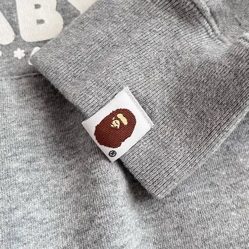 Bape Baby Milo Vintage Gray/Blue Hoodie Adjustable Pullstring Silver