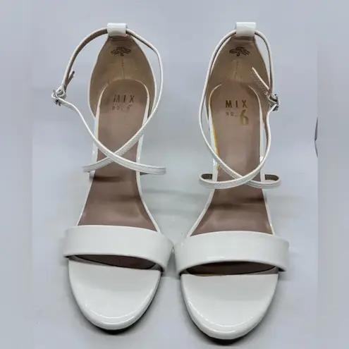 mix no. 6  “Zaydia” White Strappy Heels Women’s Size 8