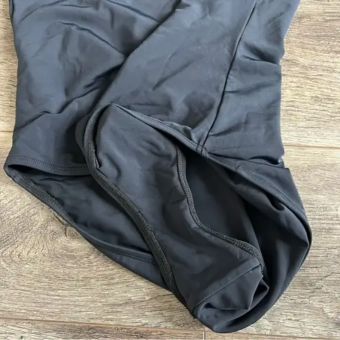 Beth Richards COCO Black One Piece Swimsuit Size Large Tie Shoulder U Back Swim