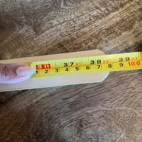 J McLaughlin Women M Felice Metal Bamboo Leather Belt Bone Solid Gold Size M