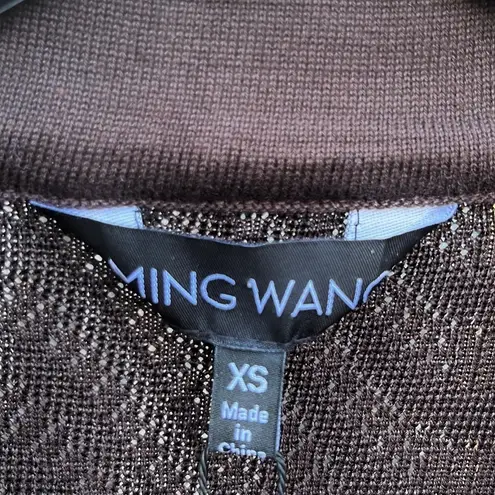 Ming Wang NWT Heritage Fit Brown Open Front Sweater Duster