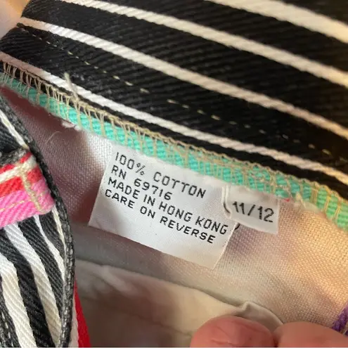 Jordache Jeanjer by Y2K striped vintage retro skirt denim Size 11/12