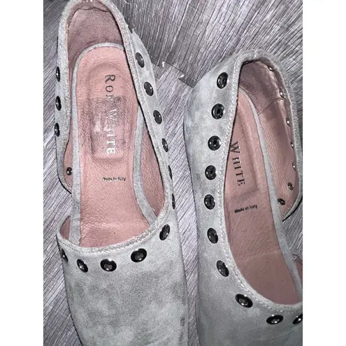 Ron White Women's Gray Suede Slip