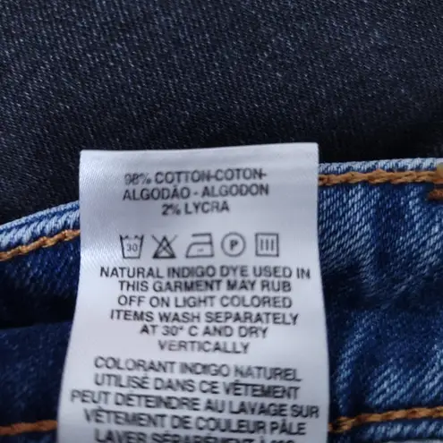 Warp + Weft Jeans Distressed Button Fly CDG Paris Cigarette Size 25x26 Blue