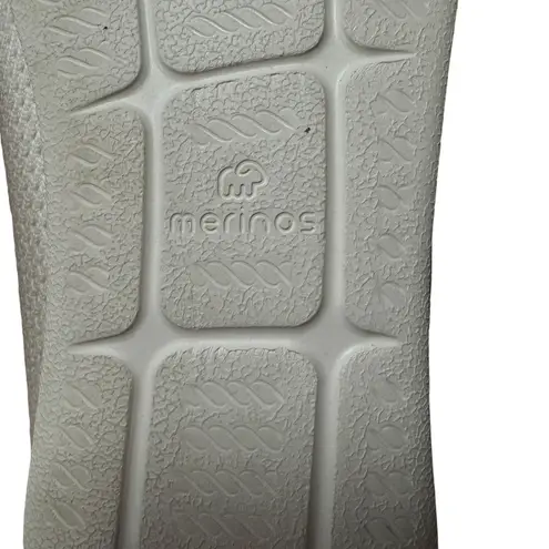 Merinos Women's White Knit Ballet Flats Size US 9 Comfort Minimalist Classic