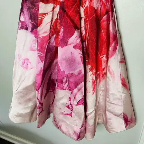 ML MONIQUE LHUILLIER Pink White Floral V