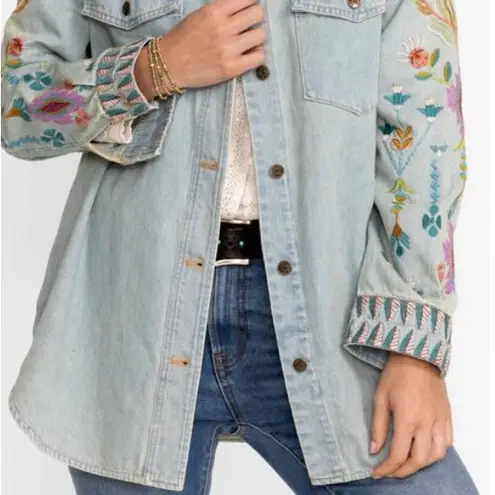 Johnny Was extremely heavily embroidered, Gabriella Denim Oversized Jacket NWT