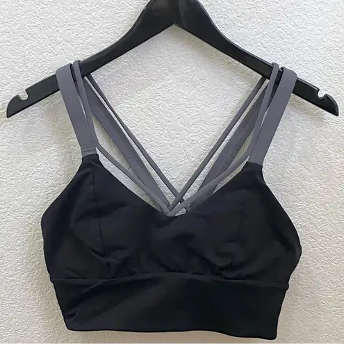 Lululemon Pushing Limits Bra in Black/Titanium Size 8