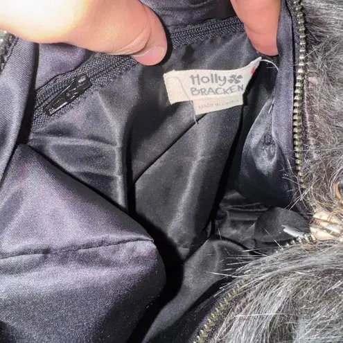 Holly Bracken Faux Fur Shoulder Bag Brand New with tags Gray