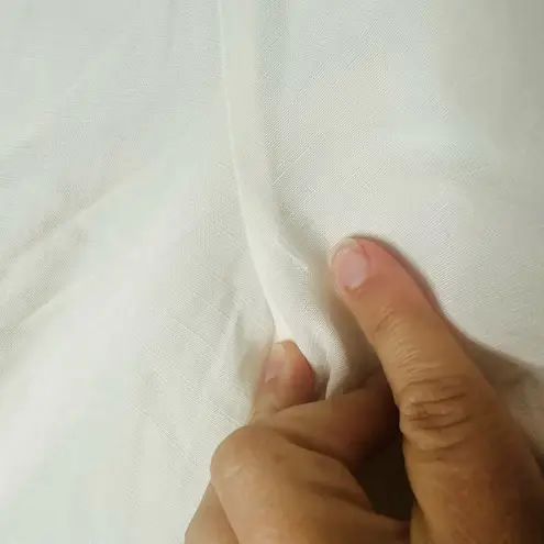 Greylin ANTHROPOLOGY White Jena Puff Sleeve Linen Cutout Jumpsuit Size Small