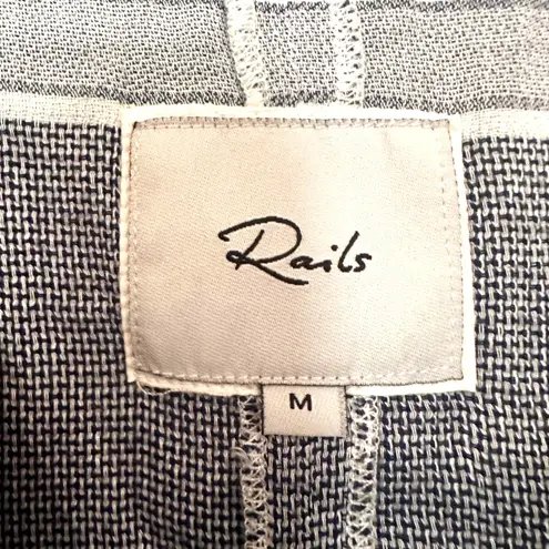 Rails Lily Athens Stripe Tie Front Shirt Women's Medium Blue White Casual Boho