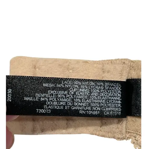 Natori Feathers T-Shirt Bra Cafe Beige Women's Size 32D Style 730023 MSRP $68