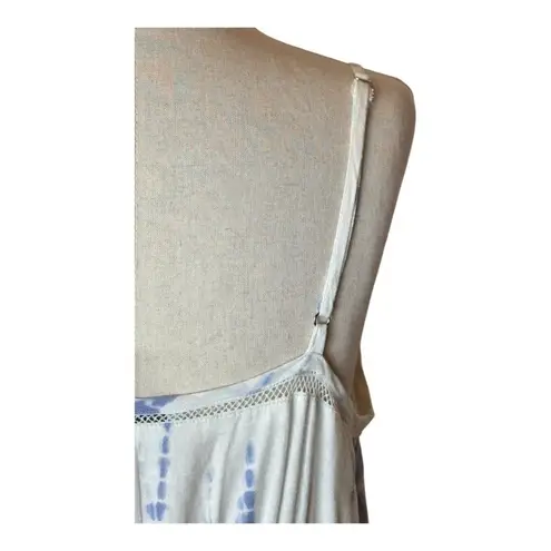 Rails Dress Women Medium Blue White Cloud Tie Dye Linen Blend Delilah Midi