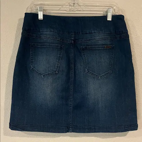 S.C. & Co stretch denim pull on mini skirt skort with tummy control M Blue Size M