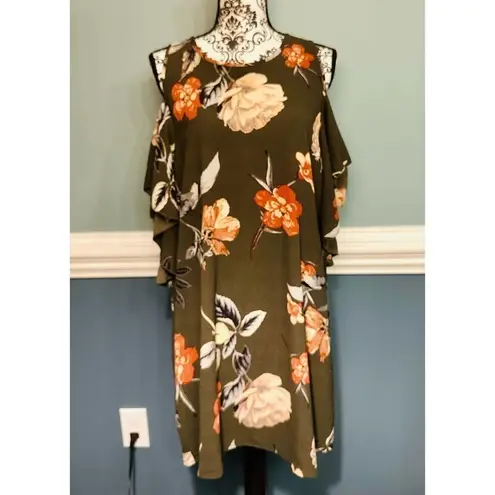 PaperMoon GUC Stitch fix floral print cold shoulder dress size large