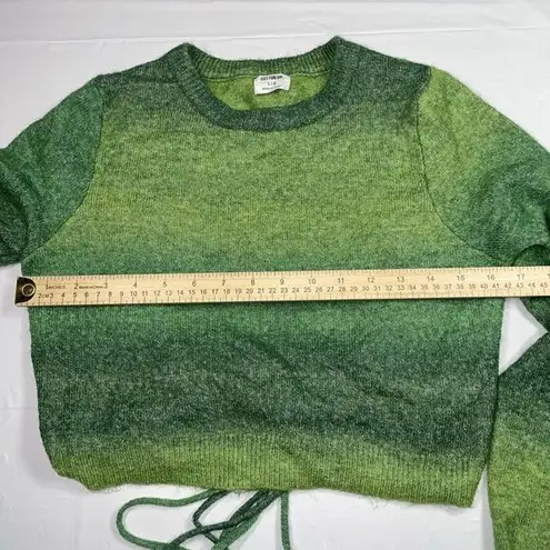 Cotton On Cotton‎ on green open backed sweater Jumper W Drawstring slightly cropped Size L - Image 4