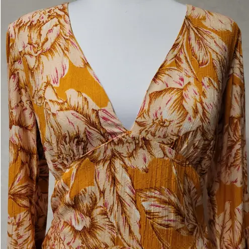 NWT Band of the Free Floral Mini Dress Women's M Wedding Guest Party Size M Orange Size M