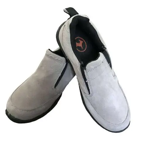 WAM Women’s Taupe Suede Slip On Shoes With Molded Rubber Soles