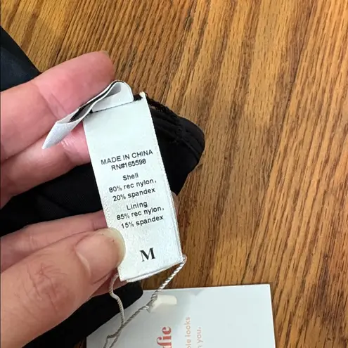 ANDIE Bikini Set Maui Top Shortie Bottom Black Size M NWT