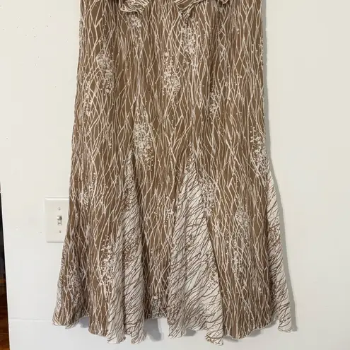 Anna Sui x Anthropologie Long Brown Maxi Skirt Boho Size 10