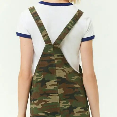 Forever 21 NWT Camo Denim Overall Dress