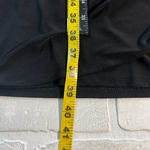 MSK Dress Womens 14 Black Cowl Neck Sheath Draped Waist Beaded Cap Sleeve Knee