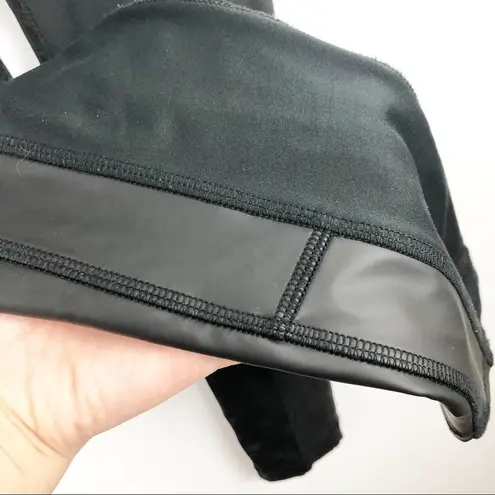 Lukka Lux Faux Leather detail Activewear Athletic Black Leggings Size XS