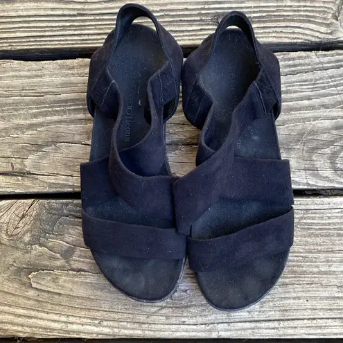 Bernardo Suede Black Sandals, 7.5