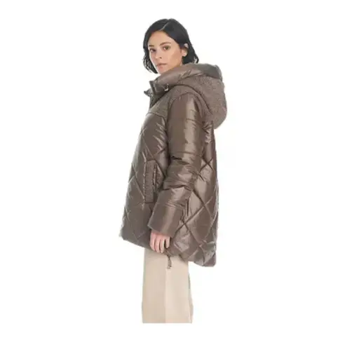 NWT Koolaburra by UGG Womens Sherpa Mixed Media Puffer Jacket Sz XXL Brown