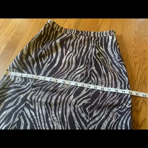 Zebra print high waist slit midi Skirt size L Size L