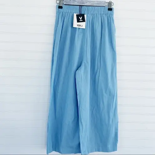 Very J Wide leg Crop pants Size L NEW