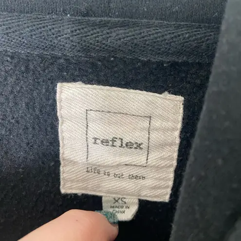 EUC‎ Reflex women’s black California Republic embroidered pullover sweatshirt XS