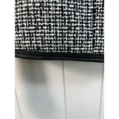 Lafayette 148 New York Black Multi Caridee Weave Blazer Black/white Size M