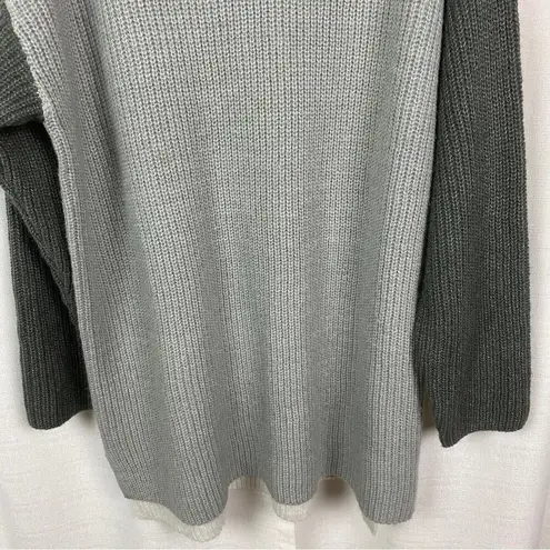 Lane Bryant  Gray Colorblock Turtleneck Long Sleeve Sweater Sz.18/20 NWT