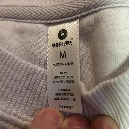 90 Degree by Reflex Camo Sweatshirt M Medium Pullover Grey Desert Camouflage White