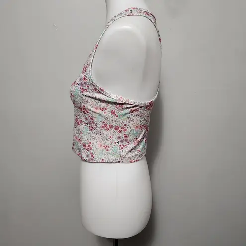 Evolution and creation EVCR Kendall Snow Garden Floral Compression Cropped Tank Size Medium