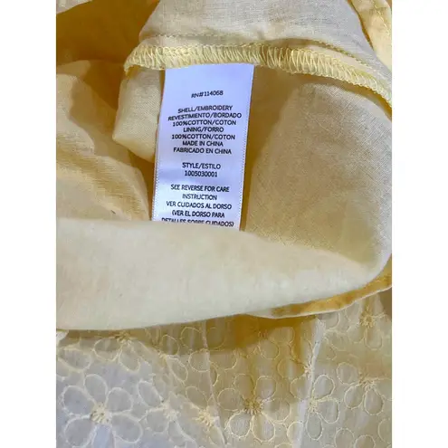 Pamela Love x RTR (Rent The Runway) Yellow Eyelet Dress Women's Size M Cottage Size M