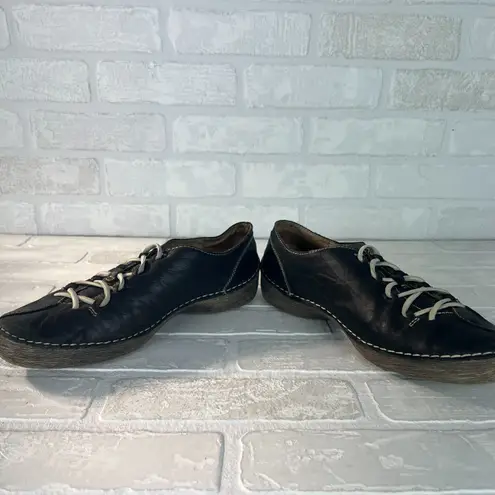 Spring Step Carhop Shoes Womens 10.5 11 Black Leather Slip On Casual Flats 42