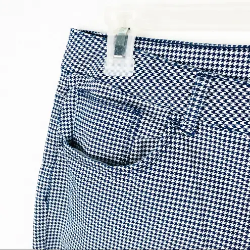 Per Se Navy and White Checkered Gingham Plaid High Rise Ankle Jeans, Size 14