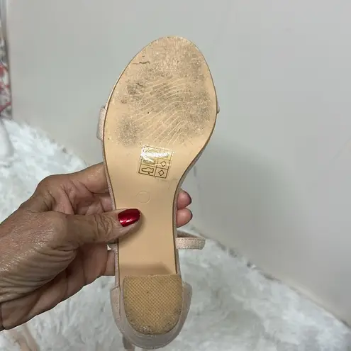 Allegra K  Women's Solid Color Strap Block Heel Lace up Sandals