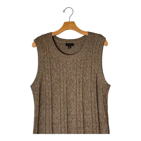 Current Air Anthropologie Dress Women XL Brown Cable Knit Midi Sweater Dress