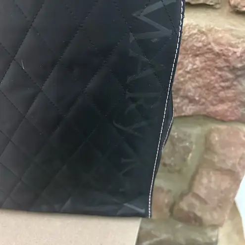 Mary Kay Black Textured Fabric Tote Bag with Wide Base